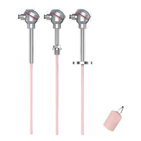 Termokopel Platinum Rhodium Tipe K 0-1600C Sensor Suhu Berlapis Baja Kelas Akurasi OEM Kelas I Probe Termokopel Baja Tahan Karat