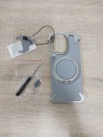 Pour iPhone Housse 16 Pro 16 Pro Max 16 Plus Vente en gros Métal Mobile Cas Aimant Mobile Couvre Avec Feuille De Cuir Véritable