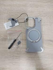 Pour iPhone Housse 16 Pro 16 Pro Max 16 Plus Vente en gros Métal Mobile Cas Aimant Mobile Couvre Avec Feuille De Cuir Véritable - Product Image 6