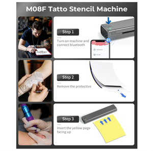 Phomemo m08f máy in xách tay nhiệt Tattoo máy in A4 Máy in di động tương thích với Android & IOS điện thoại - Product Image 2