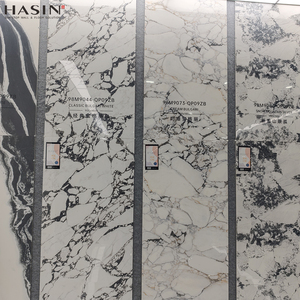 Prix d'usine 900x1800 Grande dalle de sol en pierre frittée, carreaux muraux en porcelaine effet marbre <span class=keywords><strong>gris</strong></span>, Porcelanato aspect marbre doux pour hall et salle à manger - Product Image 5