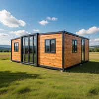 Maison conteneur préfabriquée extensible et portable de 20 pieds, entièrement meublée, à installation rapide, pour appartement