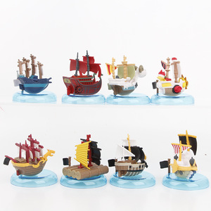 8 pièces/ensemble décorations de voiture <span class=keywords><strong>dessin</strong></span> <span class=keywords><strong>animé</strong></span> pièces figurines magique bateau Pirate Anime jouet bateau Pirate modèle jouets - Product Image 1