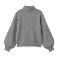Pull-over en polyester et élasthanne tricoté à la machine, col rond, respirant, pour femme, vente en gros directe d'usine, stock disponible, collection automne