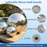 Ballon miroir gonflable géant en PVC personnalisé - Imperméable Durable Facile à installer Taille personnalisable pour les décorations de fête