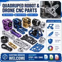 Pièces de robot CNC 5 axes sur mesure, composants de bras robotique en aluminium haute précision pour l'automatisation de la robotique industrielle