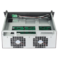 Boîtier de serveur en alliage d'aluminium 4U 8 baies à échange à chaud avec ventilateur ATX, châssis d'ordinateur de stockage CCTV, panneau latéral avec fenêtre en stock