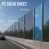 Feuille de polycarbonate solide transparente de 6 à 10 mm, matériau de construction, fournisseur distributeur