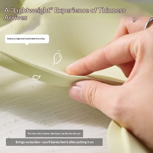 サプライヤー卸売 ワイヤーなしプッシュアップシームレスディープVネック三角ブラ スムースソフト薄型ブラレット ジェリープラスサイズ女性用ブラ - Product Image 5