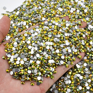 OLeeya Crysta Magic Olive Gems Non HotFix Rhinestone Flatback Glass Nail Rhinestones Diamond for Fabric DIY <b>Decorations</b> - Product Image 4