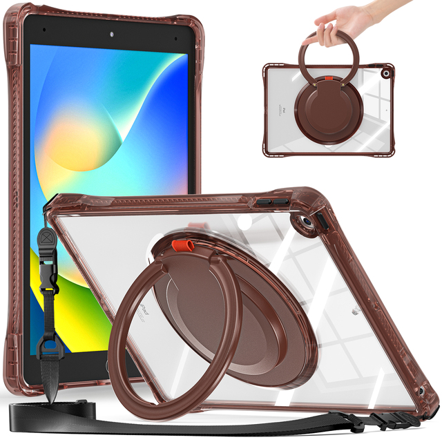 Full Protection 12.9 Inch Plastic Cover Case with Hand Stand for iPad Air Pro 2020/2021/2022