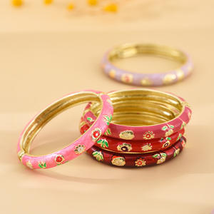 กำไล<span class=keywords><strong>ข้อ</strong></span><span class=keywords><strong>มือ</strong></span><span class=keywords><strong>เด็ก</strong></span>ทำจากโลหะผสมเคลือบสีสันสดใส <span class=keywords><strong>ลาย</strong></span>ดอกไม้แบบดั้งเดิม กำไลเคลือบแบบโคลอซอนน์ กำไลแบบเปิดสำหรับเครื่องประดับแฟชั่น - Product Image 2