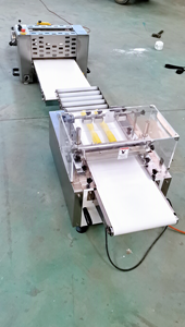 Machine à découper les biscuits de type 120, machine à découper la pâte automatique, épaisseur réglable, coupe-biscuits commercial <span class=keywords><strong>pour</strong></span> boulangerie, qualité alimentaire - Product Image 3