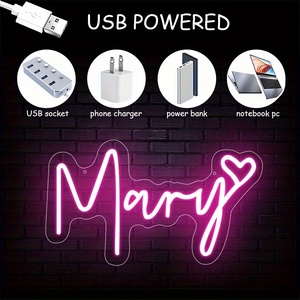 Hồng Mary Tên Neon dấu hiệu cho cô gái cho tường trang trí nội thất sinh nhật Wedding party trang trí nội thất phòng ngủ Quà Tặng - Product Image 6