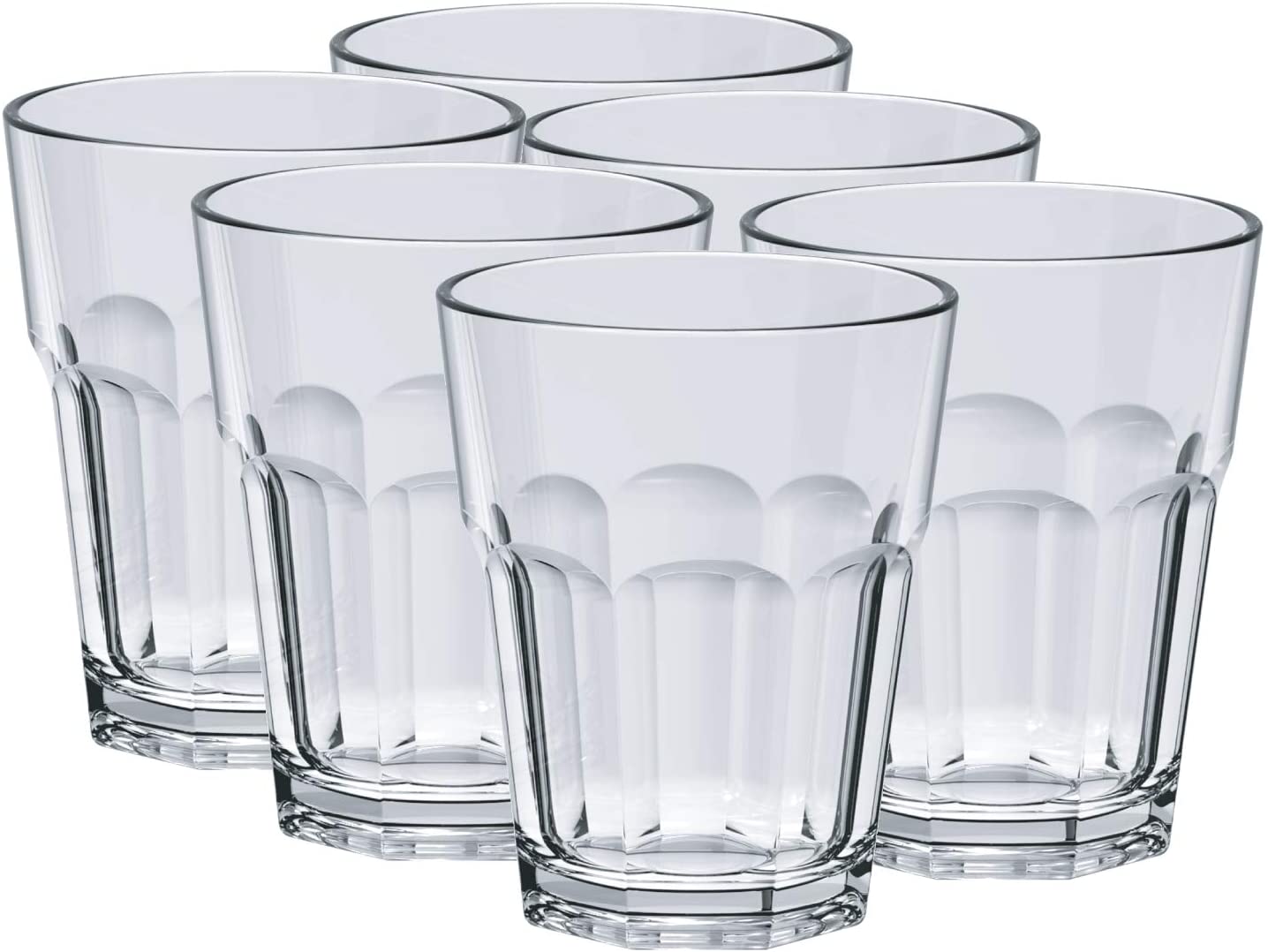 Drinking Glasses 12 oz Water Glass Cups Plastic Glasses Clear Tumbler