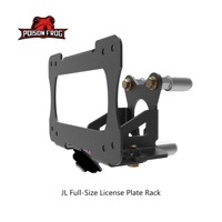 Porte-pneu de secours de taille standard en aluminium POISON FROG, arrière, 76002, accessoire extérieur pour Wrangler JL, couleur noire
