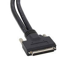 Kabel Perakitan Konektor Centronics 36/50/68 Pin Pria ke Wanita Kustom, Konektor MDR Industri, Kabel Adaptor Komunikasi Data OEM
