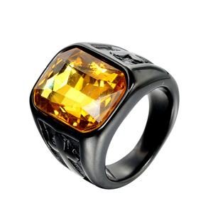 Stainless Steel Signet <b>Ring</b> with Sapphire <b>Ring</b> <b>Ruby</b> <b>Ring</b> Options Silver and Gold Plated Finish Statement Style for <b>Men</b> - Product Image 5