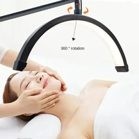 Lampe à cils en demi-lune de 16 pouces avec clip pour téléphone pour extension de cils maquillage beauté lampe photographique