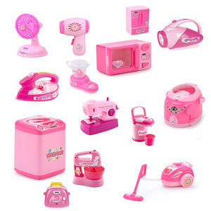 Juego de simulación de princesa moderna rosa para niños, niños y niñas, nevera, lavadora, exprimidor, juego de cocina - Product Image 1