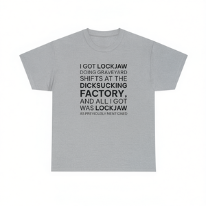 Maglietta I Got Lockjaw, Maglietta Divertente con Meme, Maglietta Cringe, Maglietta Inadatta, Regalo Scherzo, Magliette Divertenti, Unisex per Adulti, Cotone, Manica Corta - Product Image 3