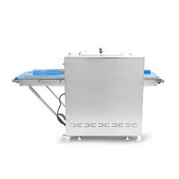 Bande transporteuse en PU, acier inoxydable 304, moteur en cuivre pur 3000W, 1300 kg/h, lame de 350 mm pour les usines de transformation de la viande, trancheuse à viande
