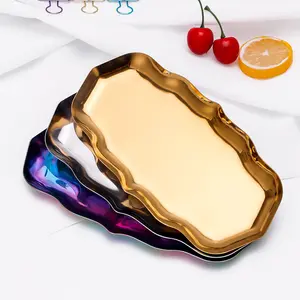 Декоративная Косметическая тарелка для хранения тортов, из нержавеющей стали