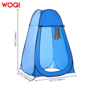 Carpa de Ducha Privada Woqi 120x120x190cm, Impermeable, Portátil, para Camping, Playa, Instalación Automática, Azul - Product Image 2