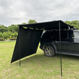 Tenda laterale larga 2500mm SUV 4WD tenda tenda finestra telo di estensione in stile moderno campeggio auto <span class=keywords><strong>tende</strong></span> anteriori nero - Product Image 5