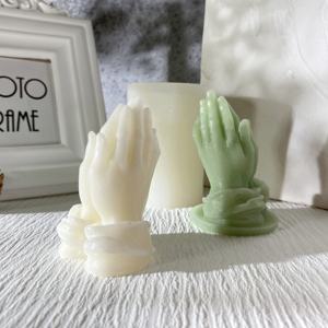 Molde de Silicona para Velas con Diseño de Manos en Oración, Molde para Velas Aromáticas, Suministros para Hacer Velas, Molde de Yeso para Adornos, Molde de Cera - Product Image 2