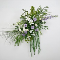 Nouvelles compositions florales vertes, arrangements floraux sur le thème de la forêt, décorations de mariage, fleurs artificielles style Monet, allée