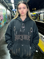 Ensemble sweat à capuche et pantalon de survêtement pour homme, style streetwear, imprimé personnalisé, effet délavé, coupe oversize, 100% coton, pour l'hiver