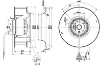Ventilador Centrífugo de Turbina para Robot Kuka, Alemania TYP Nuevo Original R2D225-AV02-12 M2D068-DF 400V