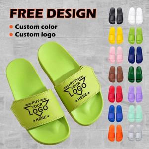 Durable Shoes Women <b>Flats</b> Sandals Slide Slippers Bathroom Man Logo Custom Slippers - Product Image 1