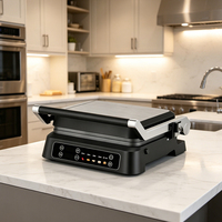 Grill Panini Électrique Professionnel à Contact Numérique, Plaque de Cuisson Panini, Machine à Panini et à Sandwichs – Vente Directe Usine