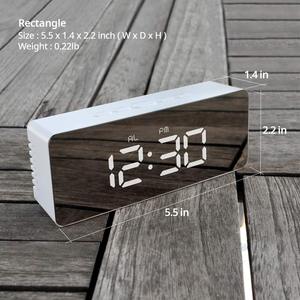 Hot Selling New Design Hot Selling Wholesale Mirror <b>Clock</b> Backlight LED <b>Digital</b> Alarm <b>Clock</b> in Stock - Product Image 6