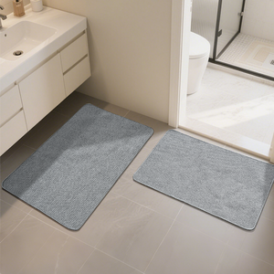 Tapis de salle de bain ultra fins sur mesure en gros, absorbants, séchage rapide, avec dos en caoutchouc - Product Image 2