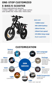 Vélo électrique 48V 20AH Batterie Pneus Gras Vélo Électrique Tout-Terrain Vélo Électrique de Montagne Vélo de Mobilité Vélo Électrique pour Adultes - Product Image 6