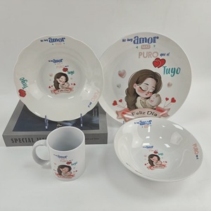 YUZHUI Assiettes de cuisine de haute qualité, cadeau de maman, gratitude éternelle, amour inconditionnel. Vaisselle en céramique - Product Image 4