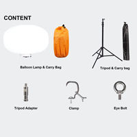 Lampe de camping compacte à LED pour extérieur, écologique, 320W, sur trépied, type ballon, sans éblouissement, avec télécommande de variation d'intensité