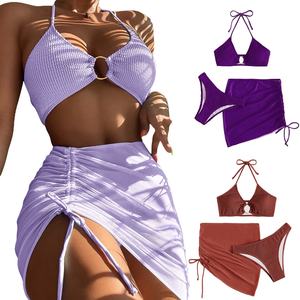 Fabricant de maillots de bain, ensemble 2 pièces personnalisé, tricoté au crochet avec paillettes, robe de plage de luxe, robe de bikini - Product Image 1
