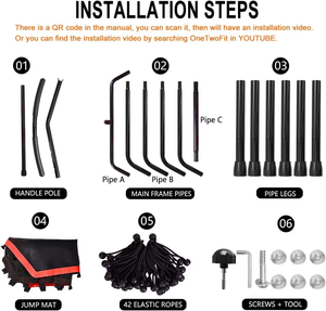 2023 Mini Trampoline silencieux et facile à assembler, entraînement <span class=keywords><strong>Cardio</strong></span> à saut élastique pour enfants en plein air - Product Image 5