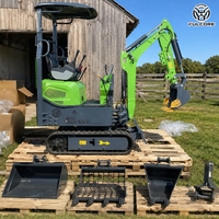 Mini-excavatrice FULCORE avec flèche à oscillation latérale en option, performance de creusement stable pour le creusement de fondations, livraison gratuite