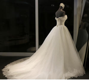 AL1097 2025 nuevo verano Simple blanco cola larga francés principal vestido de novia vestido de baile novia de lujo vestido de novia playa - Product Image 6