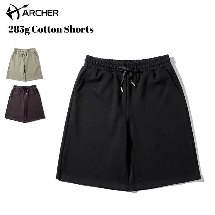 Hochwertige benutzer definierte Logo kurze Hosen 285G 43% Baumwolle schwarz schwere Herren Shorts Highstreet lose lässige Shorts für Männer