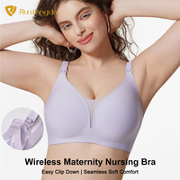 Soutien-gorge d'allaitement sans fil pour femme, sans couture, respirant, en maille, avec bande en gel, en gros, pour fabricants OEM