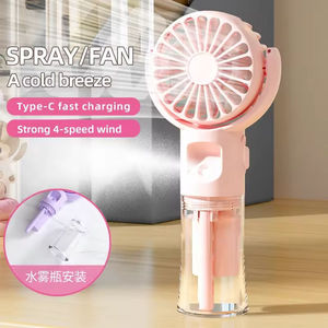 Mini Ventilador de Mano Recargable por USB, 4 Velocidades, Portátil, Plegable, con Función de Rociado - Product Image 3