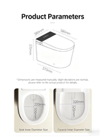 Dayao 8822B Toilette suspendue intelligente avec réservoir d'eau intégré, siège chauffant, veilleuse et télécommande
