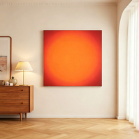 Tableau lumineux LED style Zen, Art minimaliste Wabi-sabi, Coucher de soleil, 100 cm, Silencieux, Haute luminosité, Forme personnalisable, Boîte à lumière et ombre