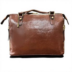 Bolso de Mano Casual de Cuero Genuino Marrón Natural, Estilo Europeo, Cierre de Cremallera, Correa Extraíble, OEM Personalizado, Gran Capacidad - Product Image 5